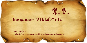 Neupauer Viktória névjegykártya